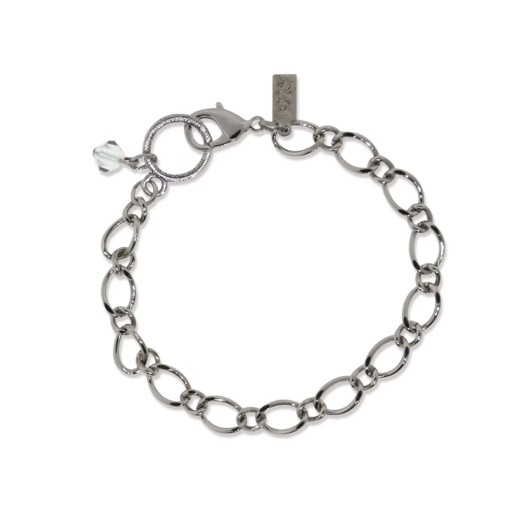 1928 Jewelry Austrian Crystal Classic Link Charm Holder Bracelet 1928 Jewelry