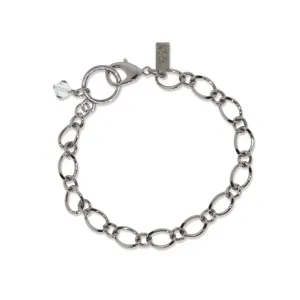 1928 Jewelry Austrian Crystal Classic Link Charm Holder Bracelet 1928 Jewelry