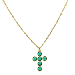 1928 Jewelry Austrian Crystal Cross Pendant Necklace 16"   3" Extender 1928 Jewelry