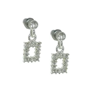 1928 Jewelry Austrian Crystal Rectangular Post Drop Earrings 1928 Jewelry