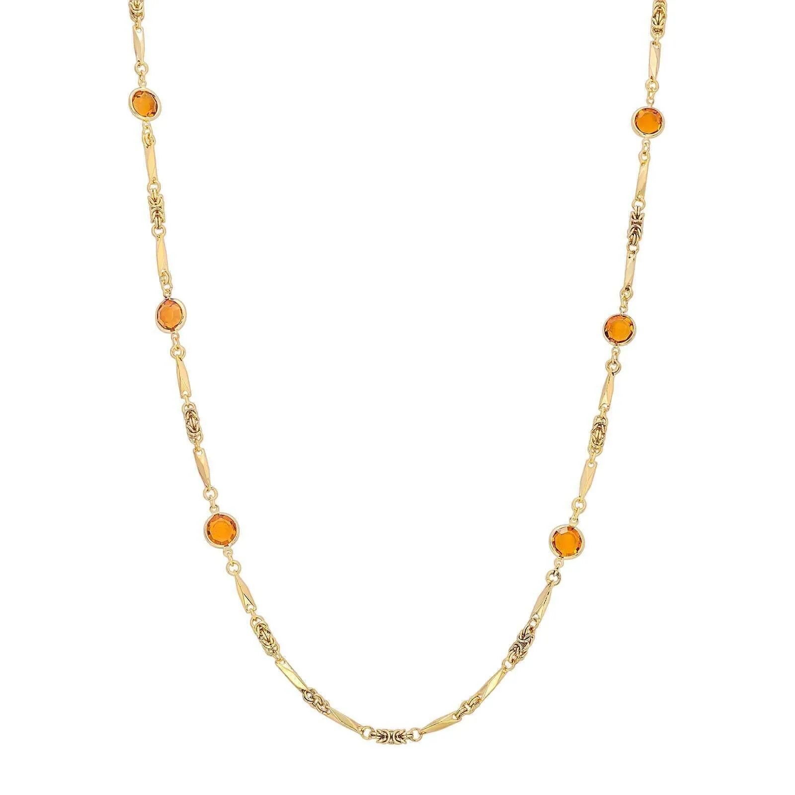 1928 Jewelry Austrian Crystal Round Channel Necklace 32" 1928 Jewelry