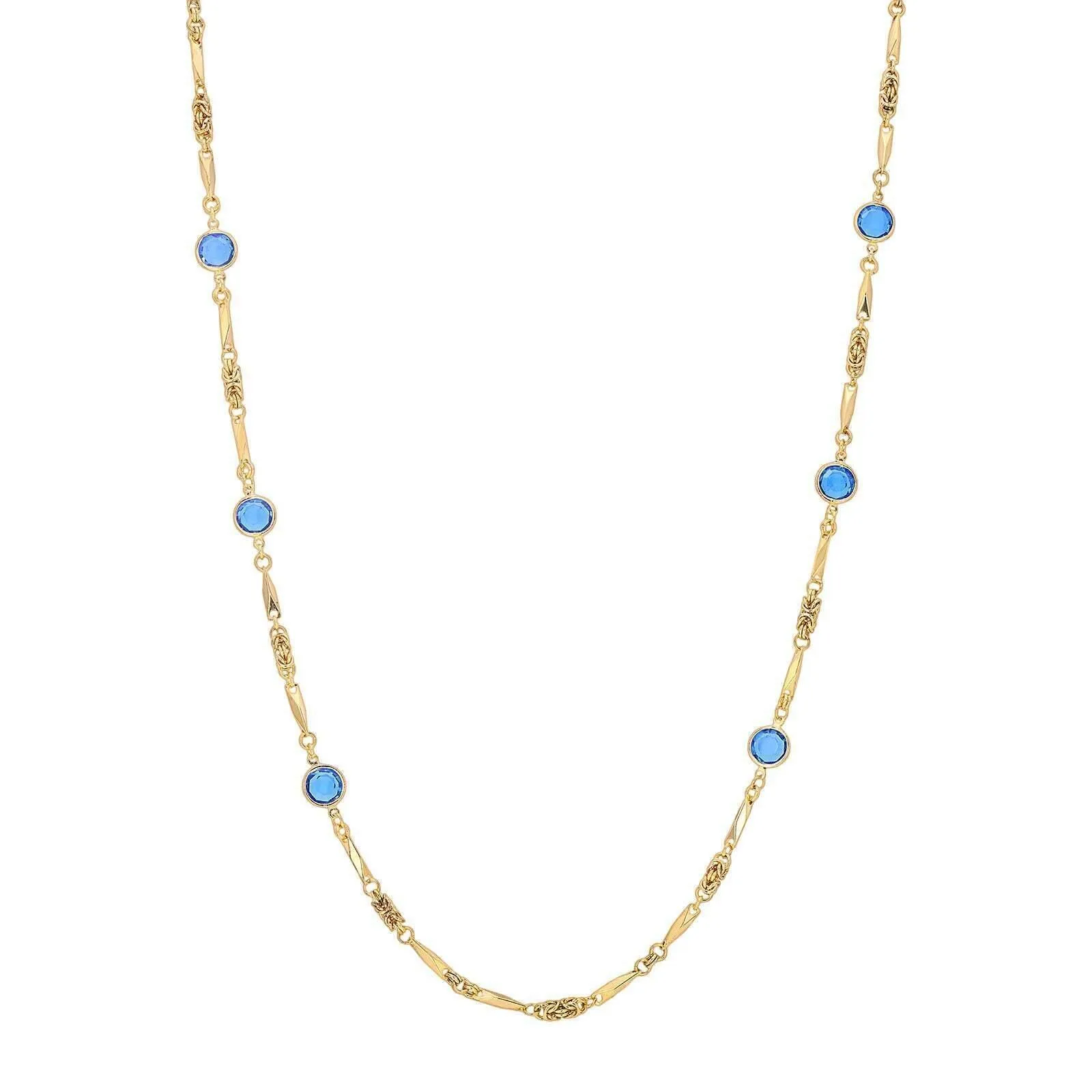 1928 Jewelry Austrian Crystal Round Channel Necklace 32" 1928 Jewelry