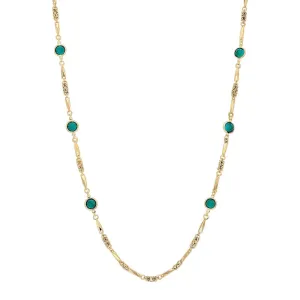 1928 Jewelry Austrian Crystal Round Channel Necklace 32" 1928 Jewelry