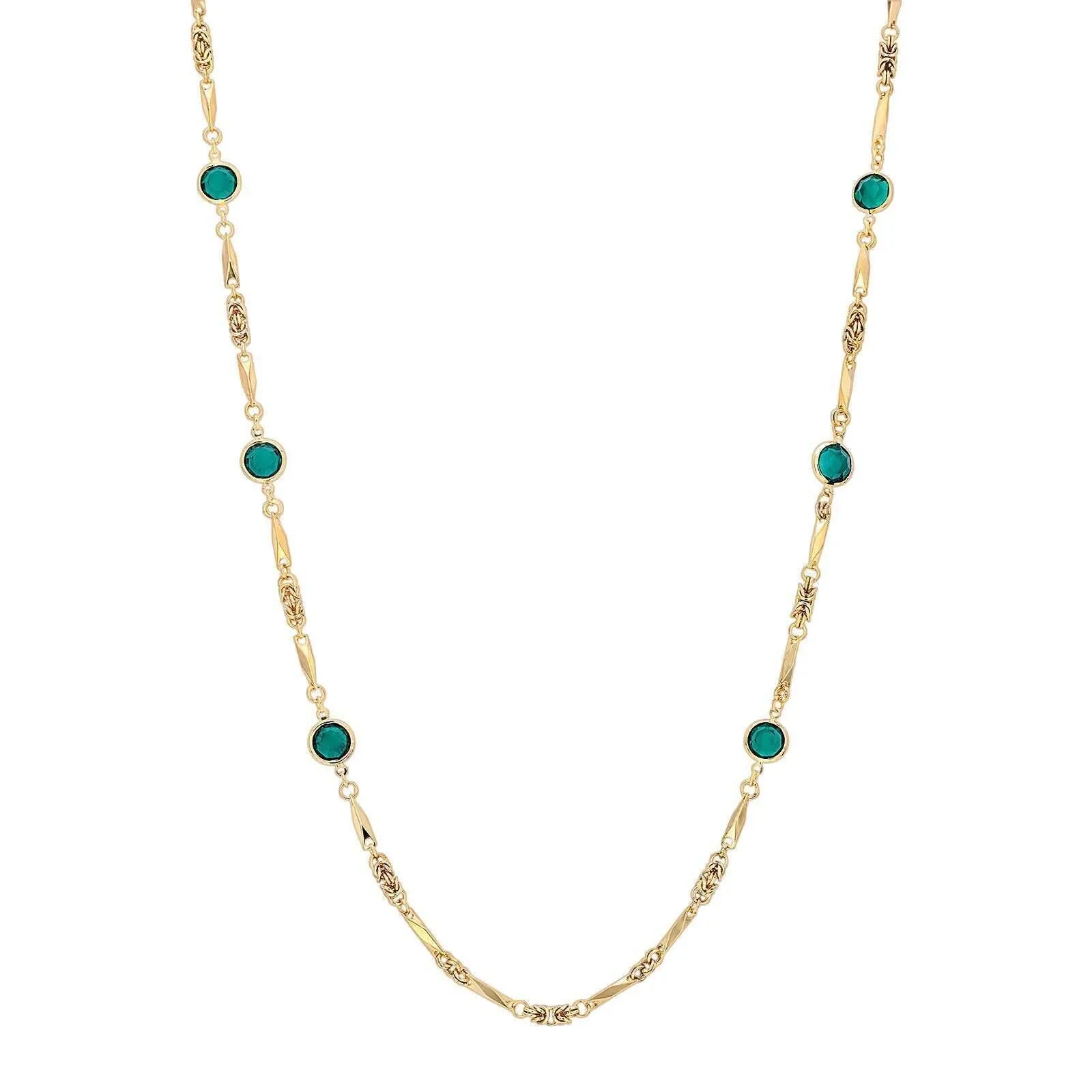 1928 Jewelry Austrian Crystal Round Channel Necklace 32" 1928 Jewelry
