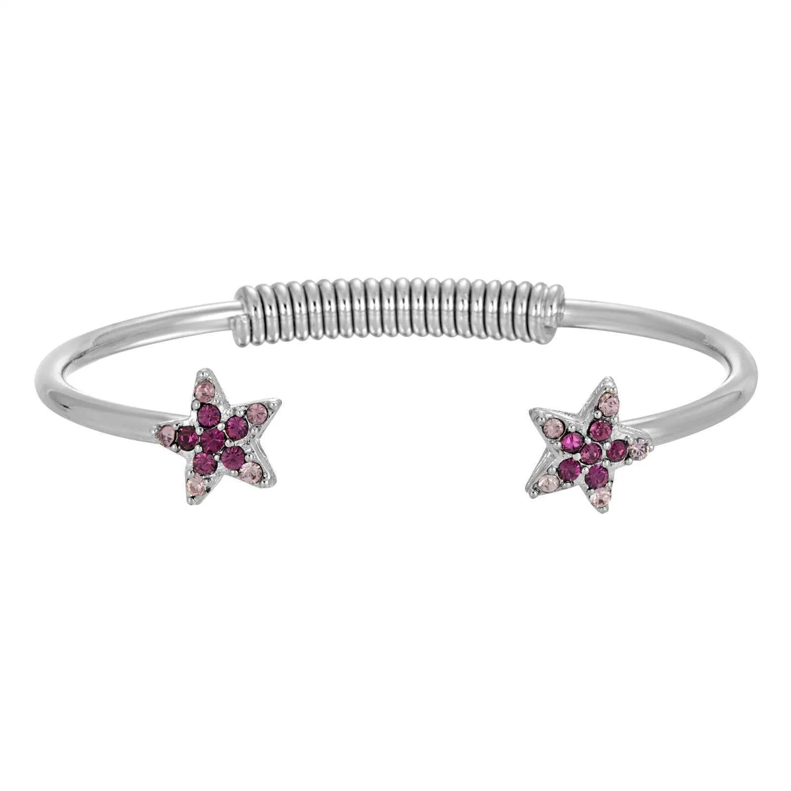 1928 Jewelry Austrian Crystal Star Spring Cuff Bracelet 1928 Jewelry