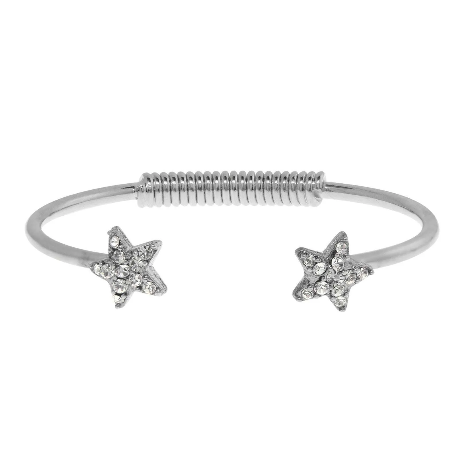 1928 Jewelry Austrian Crystal Star Spring Cuff Bracelet 1928 Jewelry