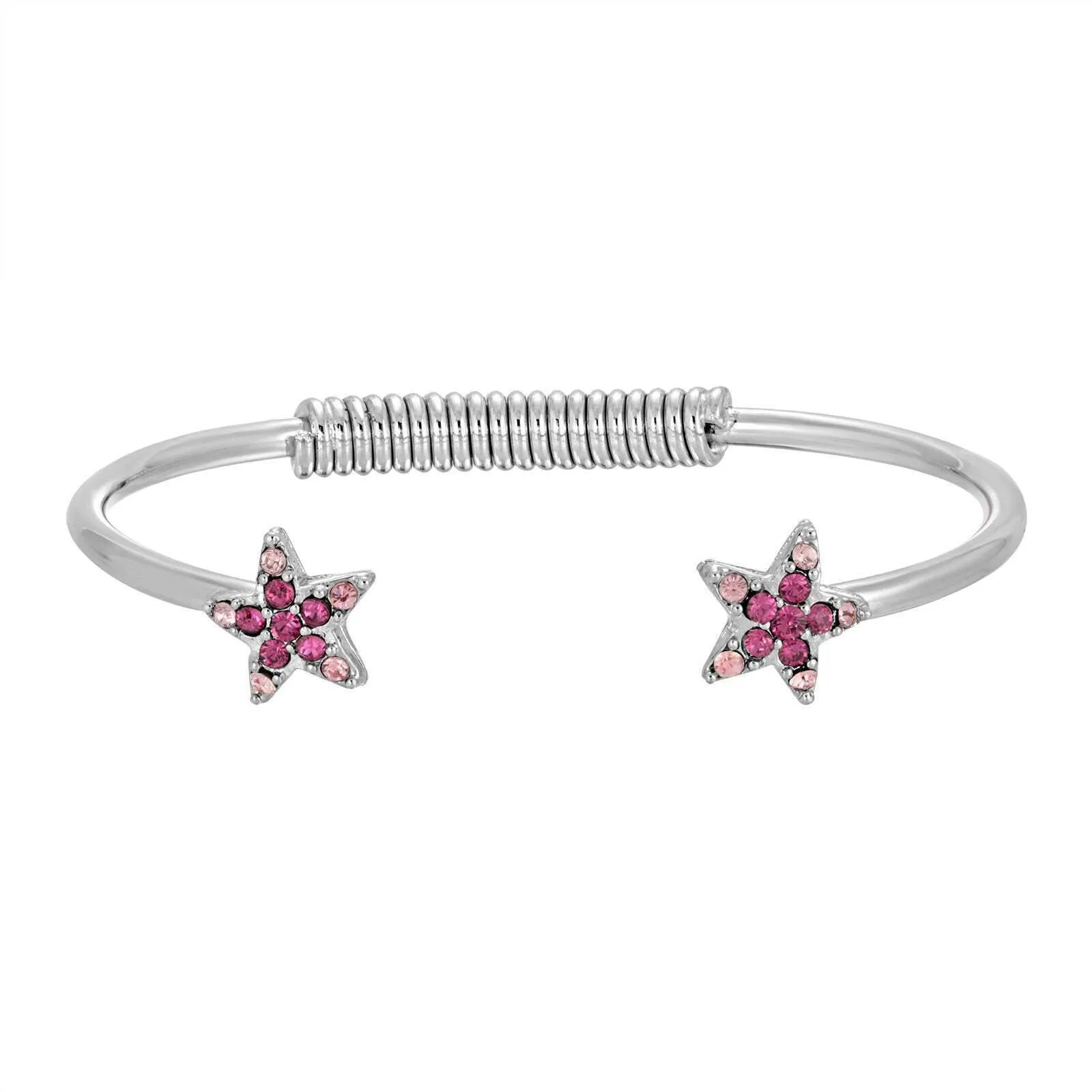 1928 Jewelry Austrian Crystal Star Spring Cuff Bracelet 1928 Jewelry