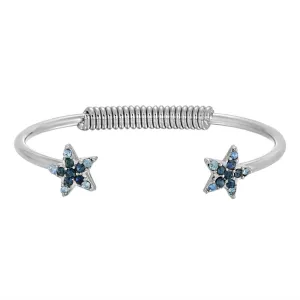 1928 Jewelry Austrian Crystal Star Spring Cuff Bracelet 1928 Jewelry