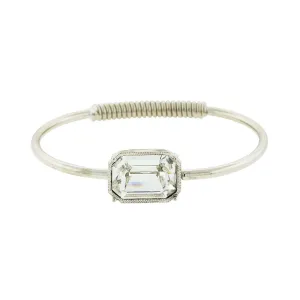 1928 Jewelry Austrian Octagon Crystal Coil Spring Bracelet 1928 Jewelry