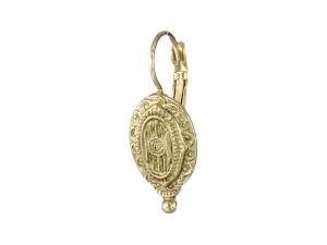 1928 Jewelry Baroque Insignia Oval Drop Earrings 1928 Jewelry