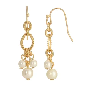 1928 Jewelry Belle Epoch Faux Pearl Drop Earrings 1928 Jewelry