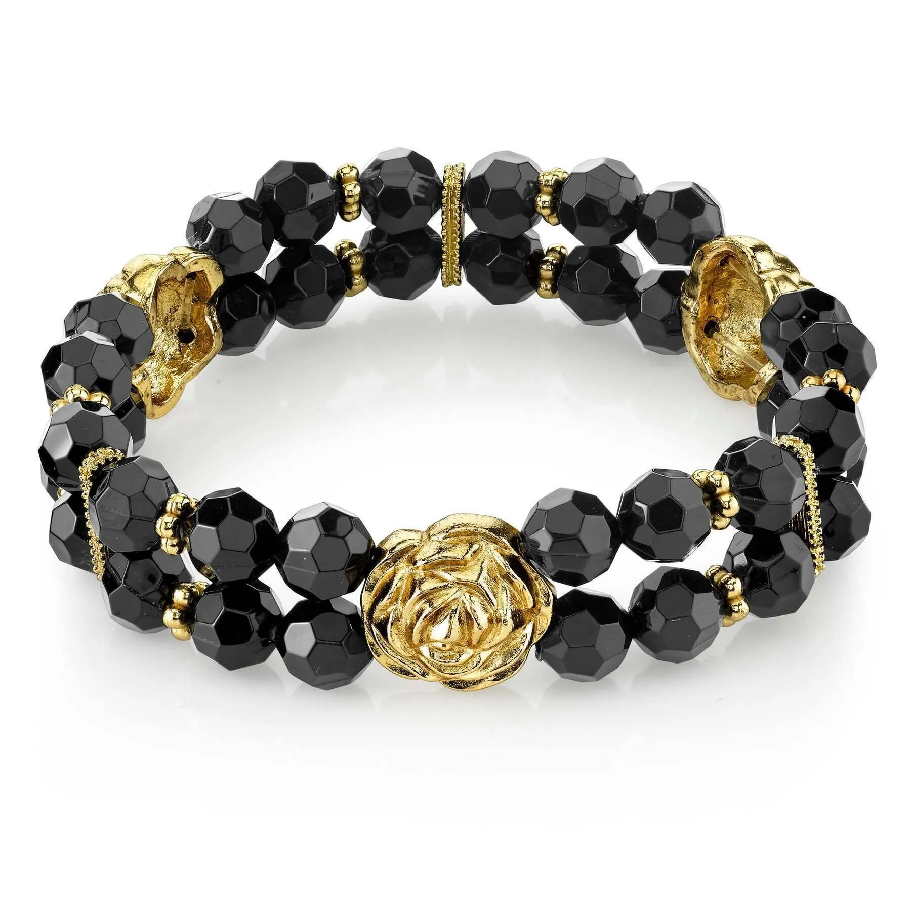 1928 Jewelry Black Beaded Stretch Bracelet 1928 Jewelry