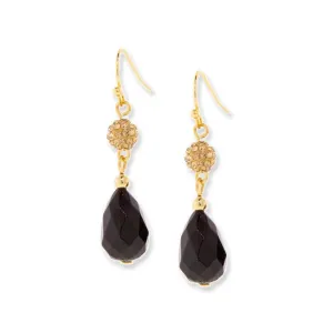 1928 Jewelry Black Briolette Drop Earrings 1928 Jewelry