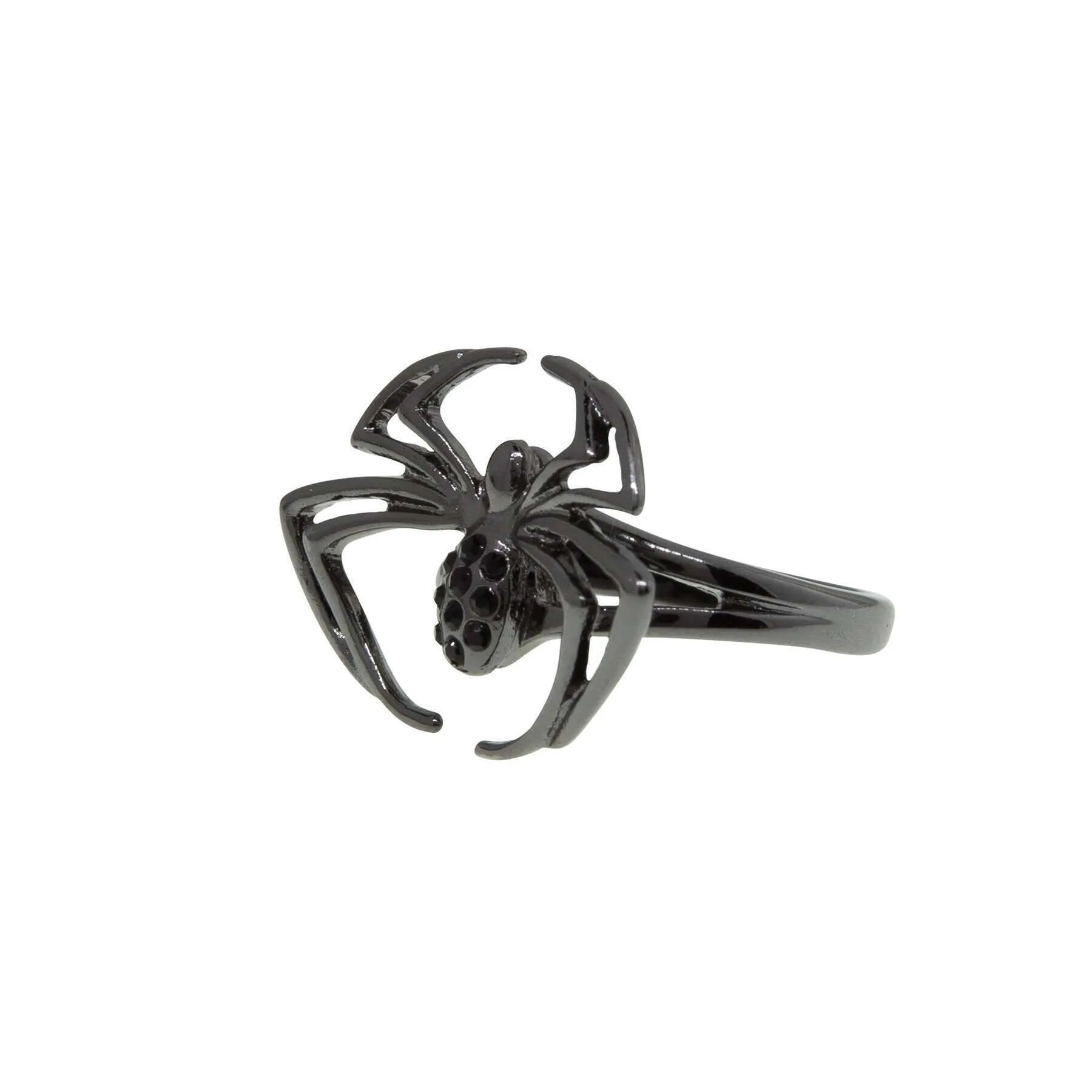 1928 Jewelry Black Spider Hematite Stone Ring Size 8 1928 Jewelry