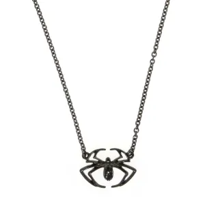 1928 Jewelry Black Spider Pendant Necklace 17" 1928 Jewelry