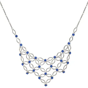 1928 Jewelry Bloom Crystal Statement Bib Necklace 16"   3" Extender 1928 Jewelry