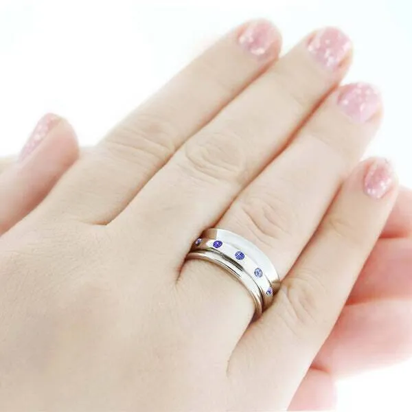 1928 Jewelry Blue Aqua Marine Crystal Anxiety Spinner Ring 1928 Jewelry