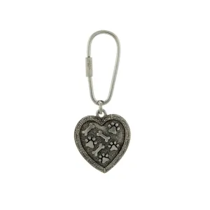 1928 Jewelry Bone And Paw Heart Carabiner Key Chain 1928 Jewelry