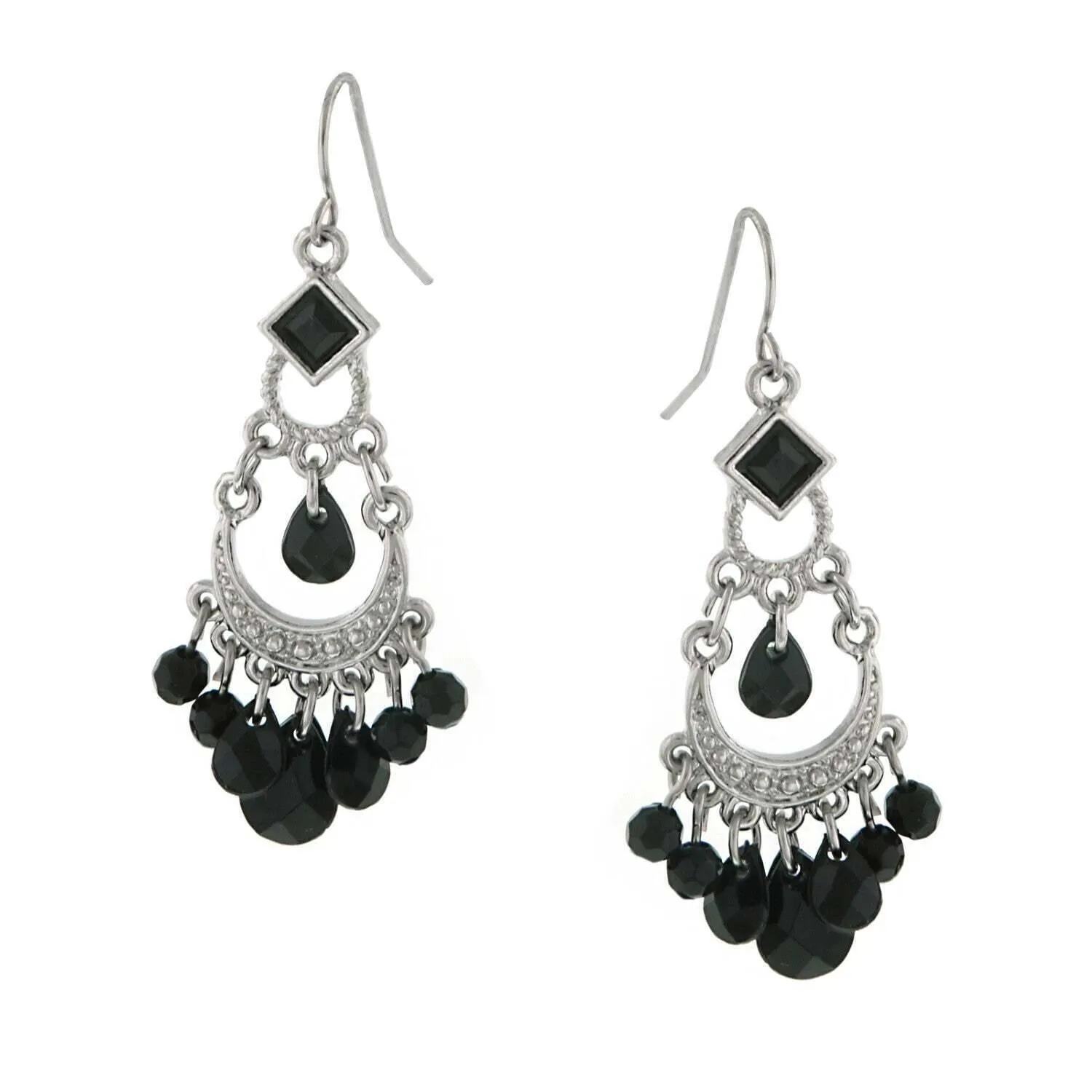 1928 Jewelry Briolette Beads Chandelier Earrings 1928 Jewelry