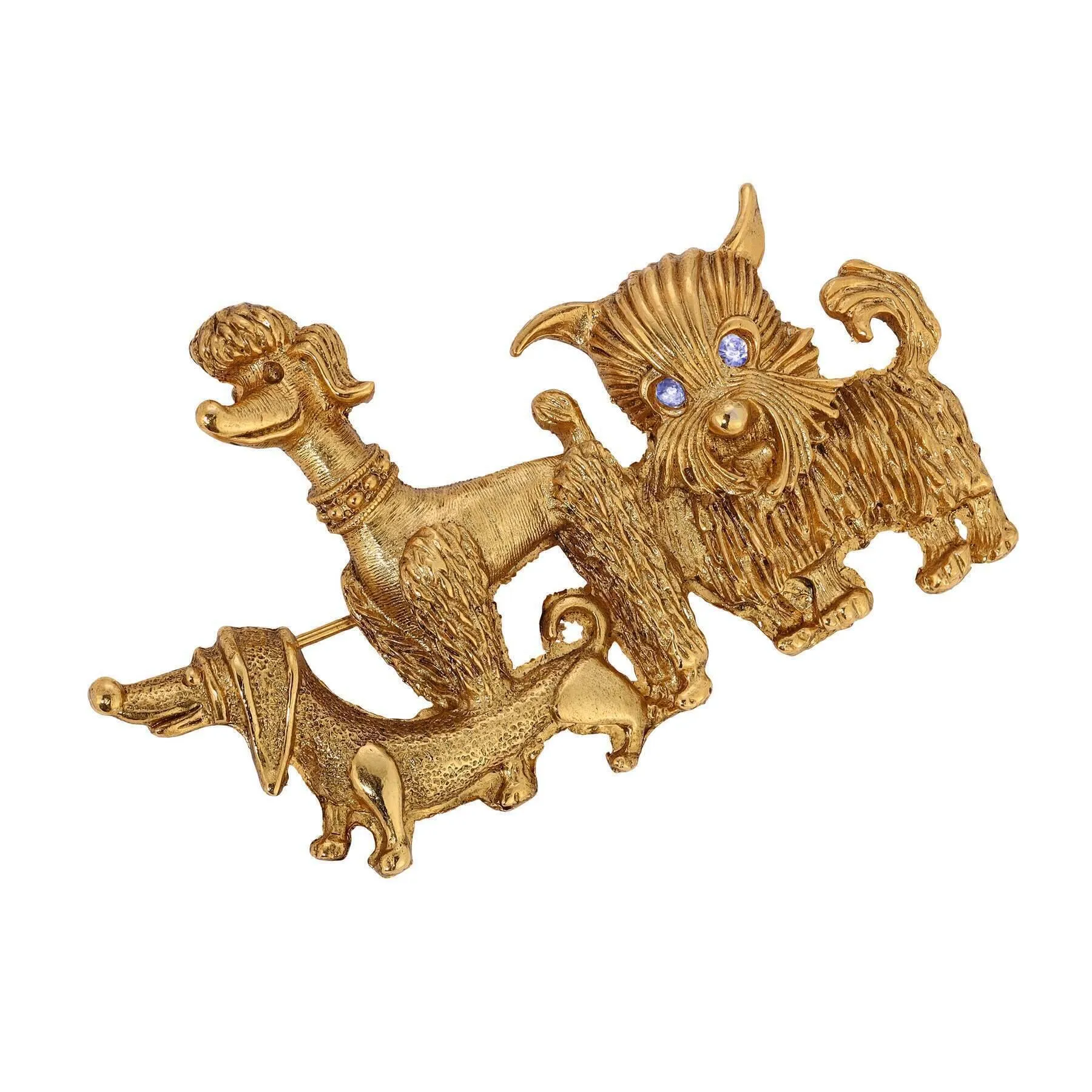 1928 Jewelry Canine Companions Trio Brooch Pin 1928 Jewelry