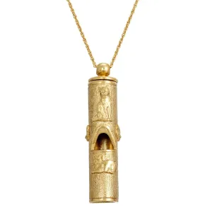 1928 Jewelry Cat Pendant Necklace Whistle 30" 1928 Jewelry