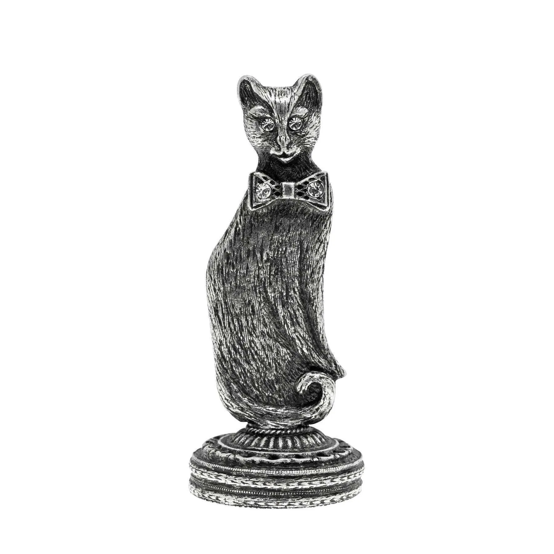 1928 Jewelry Cat with Bow Tie Wax Stamp Rose 1928 Jewelry