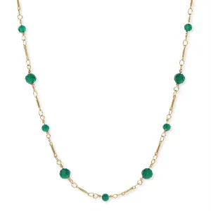 1928 Jewelry Celestial Grace Glass Beaded Chain Necklace 16" 1928 Jewelry