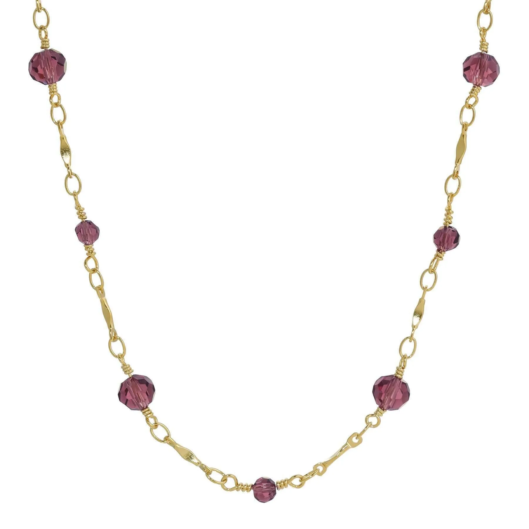 1928 Jewelry Celestial Grace Glass Beaded Chain Necklace 16" 1928 Jewelry