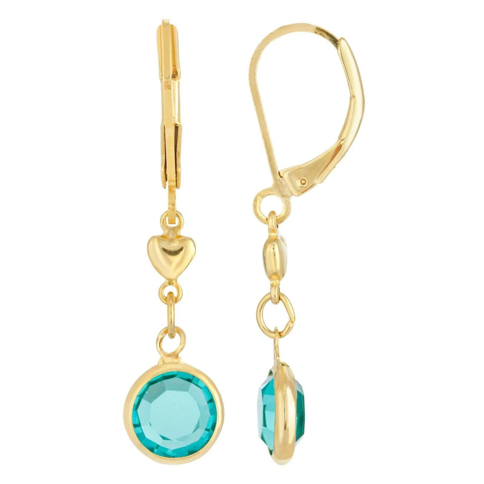 1928 Jewelry Channel Crystal And Heart Drop Earrings 1928 Jewelry