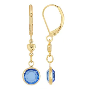 1928 Jewelry Channel Crystal And Heart Drop Earrings 1928 Jewelry