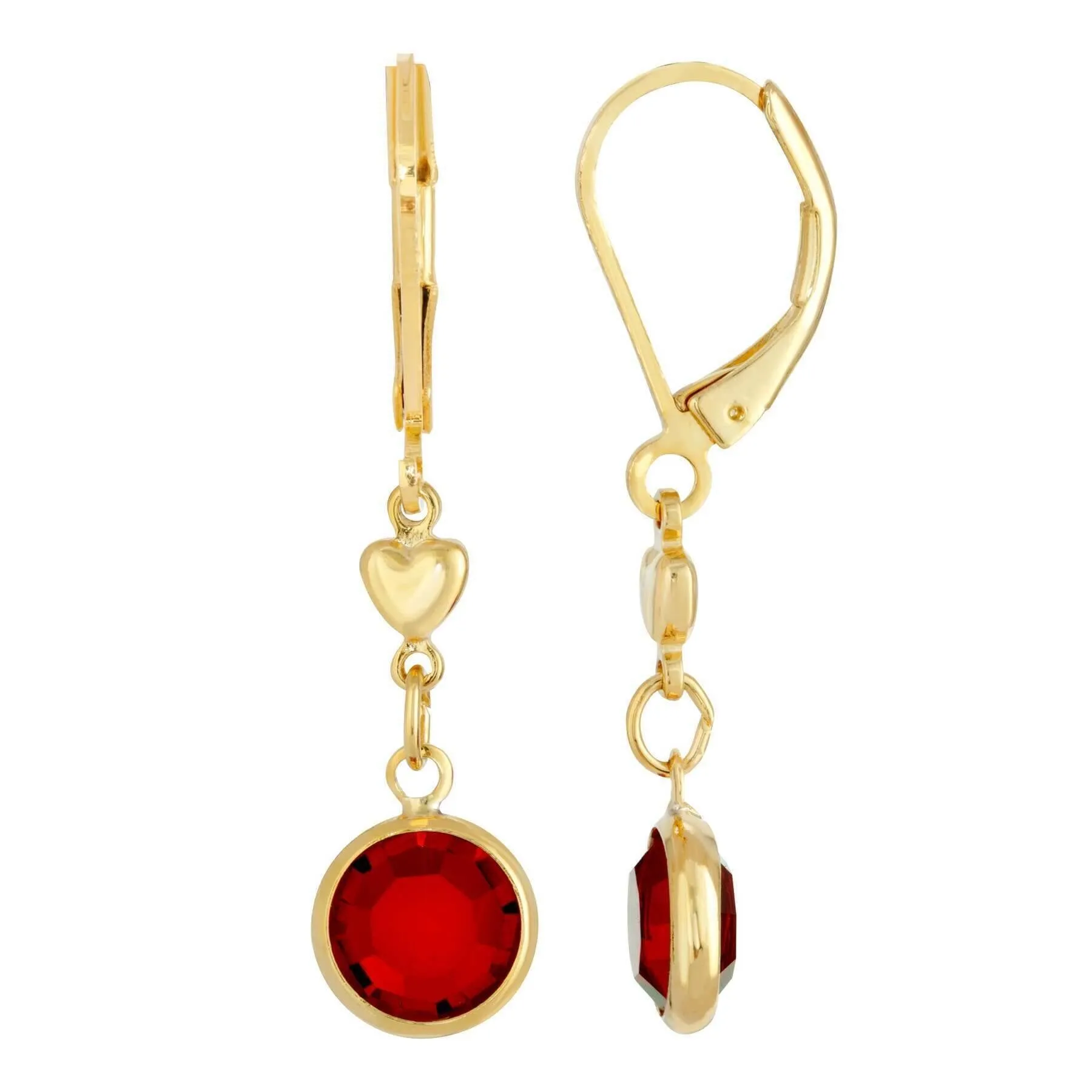 1928 Jewelry Channel Crystal And Heart Drop Earrings 1928 Jewelry