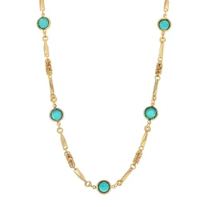 1928 Jewelry Channel Crystal Fancy Chain Link Necklace 24" 1928 Jewelry