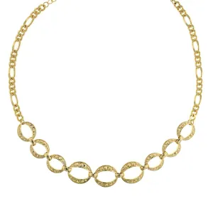 1928 Jewelry Circle Simulated Marcasite Link Necklace 16"   3" Extender 1928 Jewelry