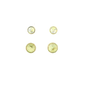 1928 Jewelry Citrine and Crystal Stud Earrings Sets 1928 Jewelry