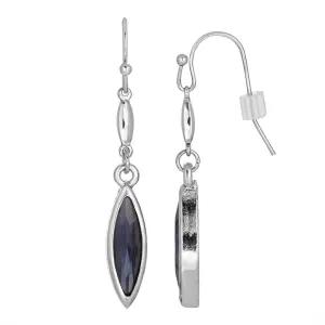 1928 Jewelry Classic Blue Navette Wire Drop Earrings 1928 Jewelry