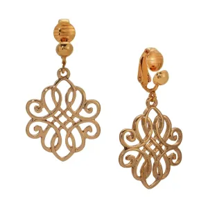 1928 Jewelry Classic Filigree Clip On Earrings 1928 Jewelry