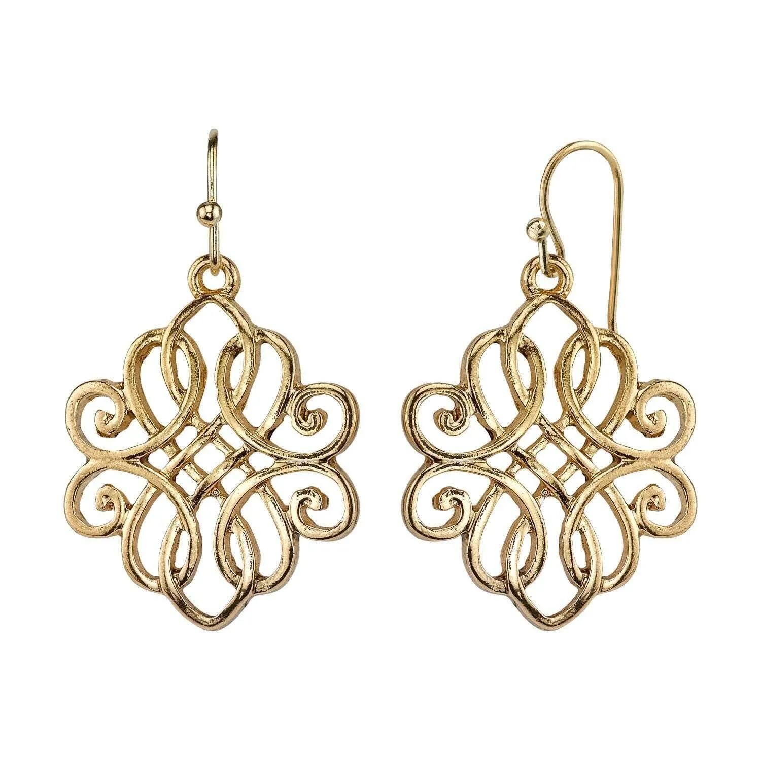 1928 Jewelry Classic Filigree Drop Earrings 1928 Jewelry