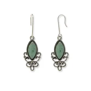 1928 Jewelry Classic Filigree Navette Gemstone Earrings 1928 Jewelry