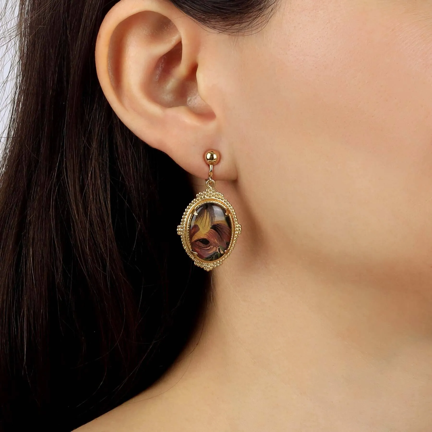 1928 Jewelry Classic Floral Oval Clip On Earrings 1928 Jewelry