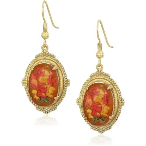 1928 Jewelry Classic Floral Oval Drop Earrings 1928 Jewelry