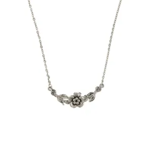 1928 Jewelry Classic Flower Collar Necklace 16"   3" Extender 1928 Jewelry