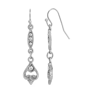 1928 Jewelry Classic Glam Crystal Drop Vintage Style Earrings 1928 Jewelry