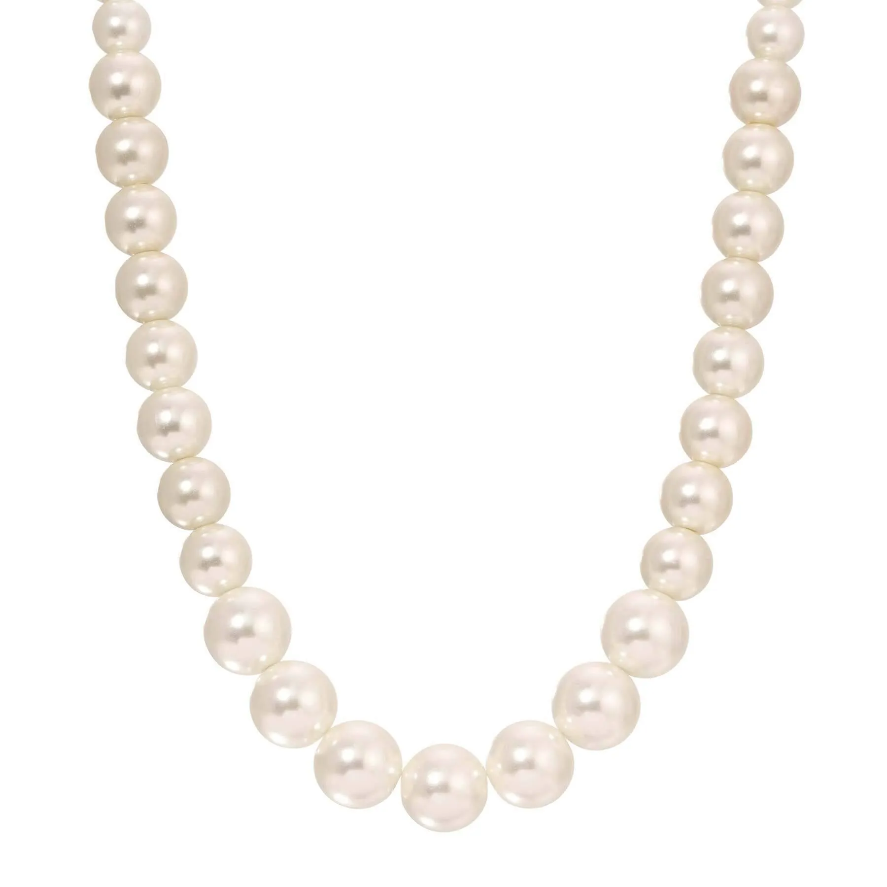 1928 Jewelry Classic Graduated Glass Faux Pearl Strand Necklace 18" 1928 Jewelry