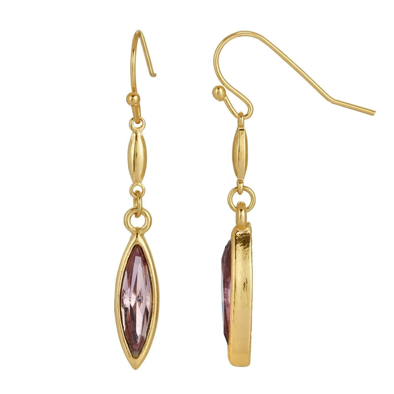 1928 Jewelry Classic Navette Crystal Wire Drop Earrings 1928 Jewelry