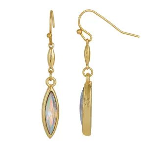 1928 Jewelry Classic Navette Crystal Wire Drop Earrings 1928 Jewelry