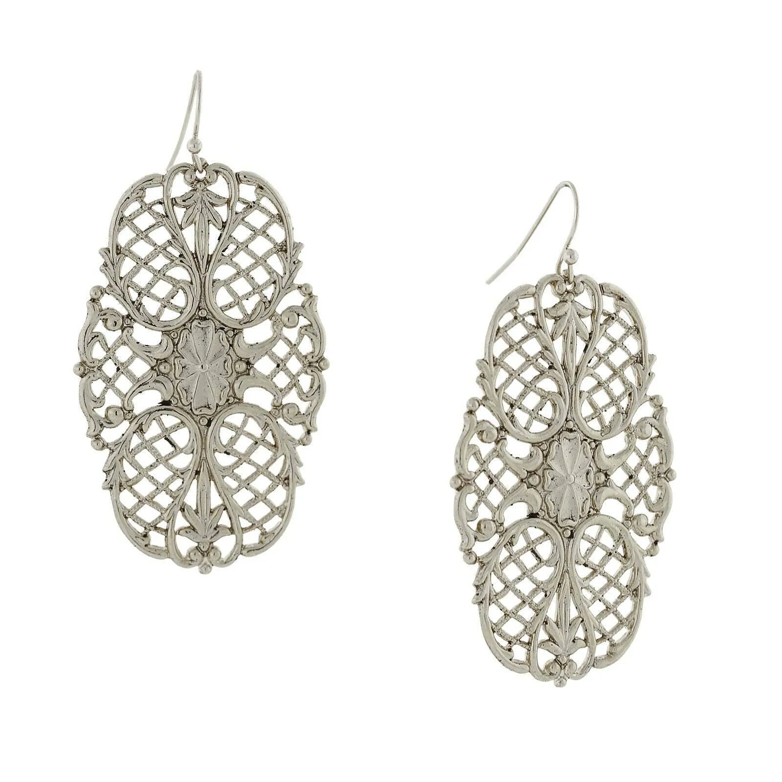 1928 Jewelry Classic Ornamental Filigree Drop Earrings 1928 Jewelry