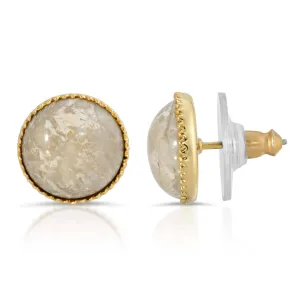 1928 Jewelry Classic Round Riverstone Gemstone Stud Earrings 1928 Jewelry