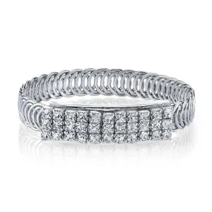 1928 Jewelry Clear Crystal Rhinestone Slim Belt Bracelet 1928 Jewelry