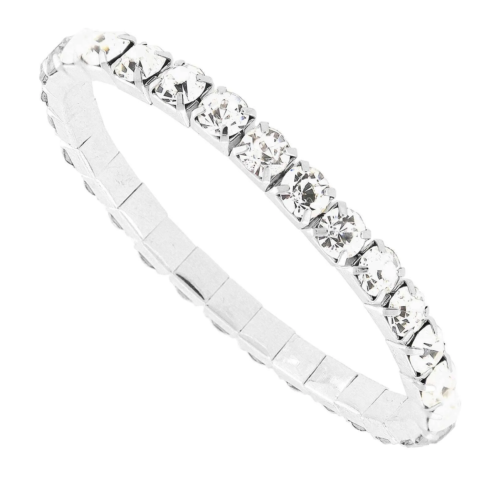 1928 Jewelry Clear Rhinestone Crystal Stretch Bracelet 1928 Jewelry
