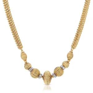 1928 Jewelry Corrugated Bead Crystal Accent Twisted Link Necklace 15"   3" Extender 1928 Jewelry